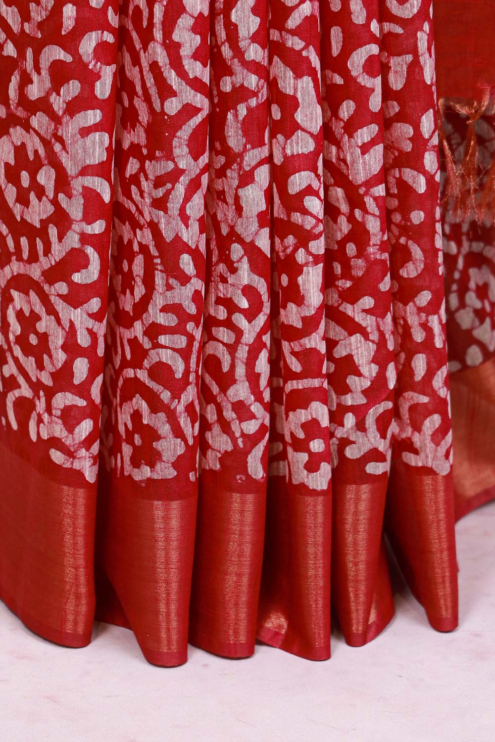 Wine Semi Tussar Saree - Seematti