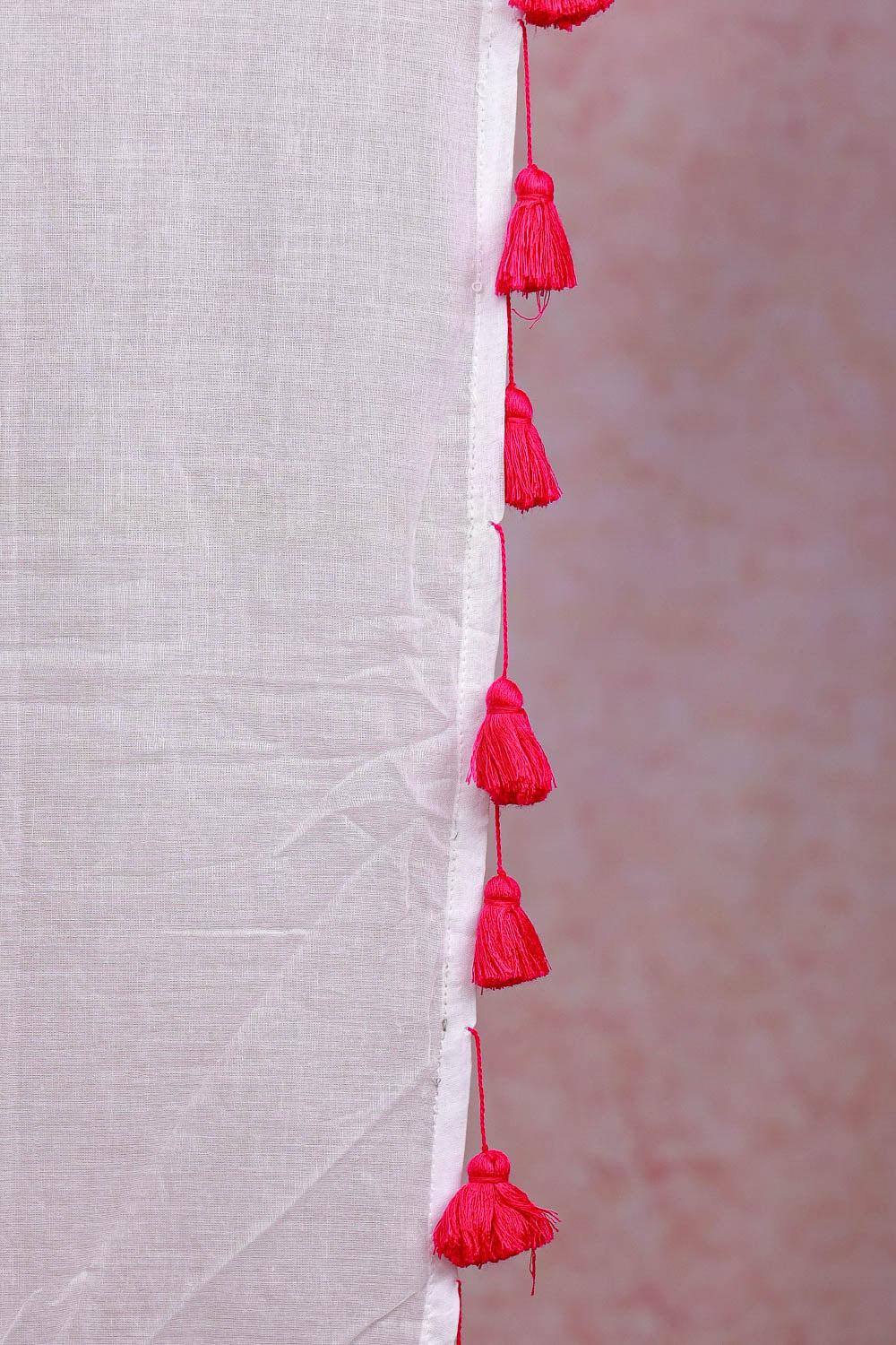 White Mul Cotton Saree