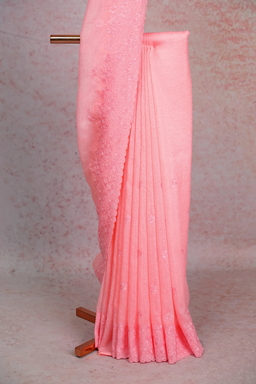 Peach Crush Organza Saree