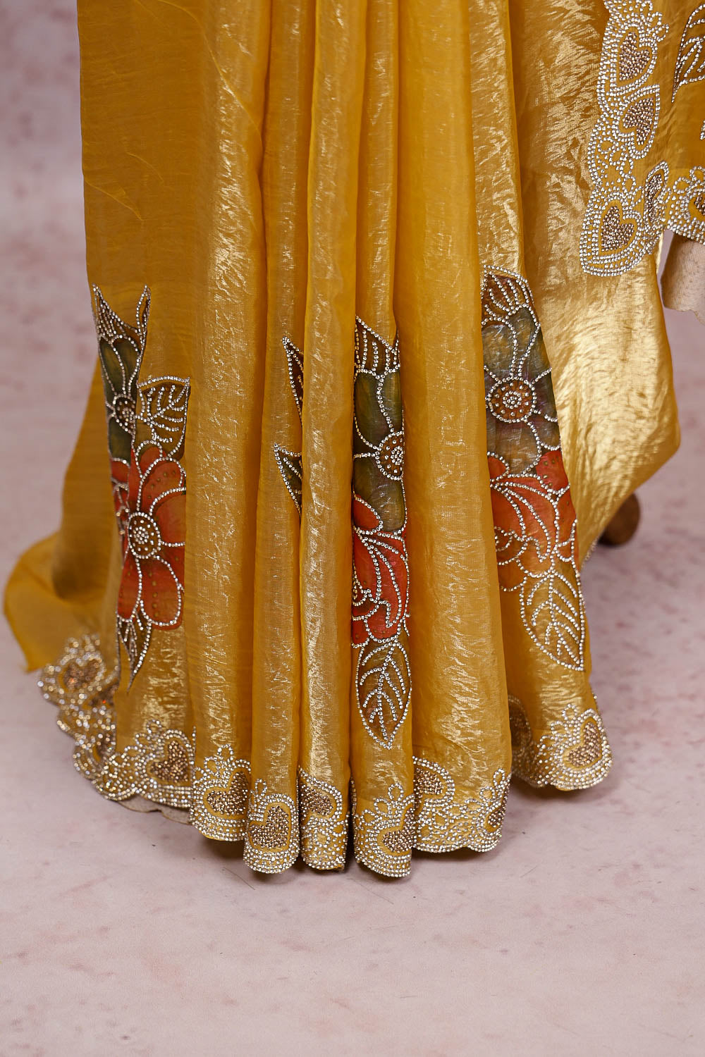 Yellow Organza Saree