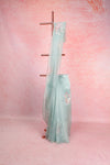 Pastel Green Glass Organza Saree