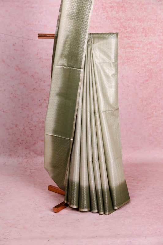 Copper Semi Tussar Saree