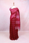 Dark Wine Semi Tussar Saree