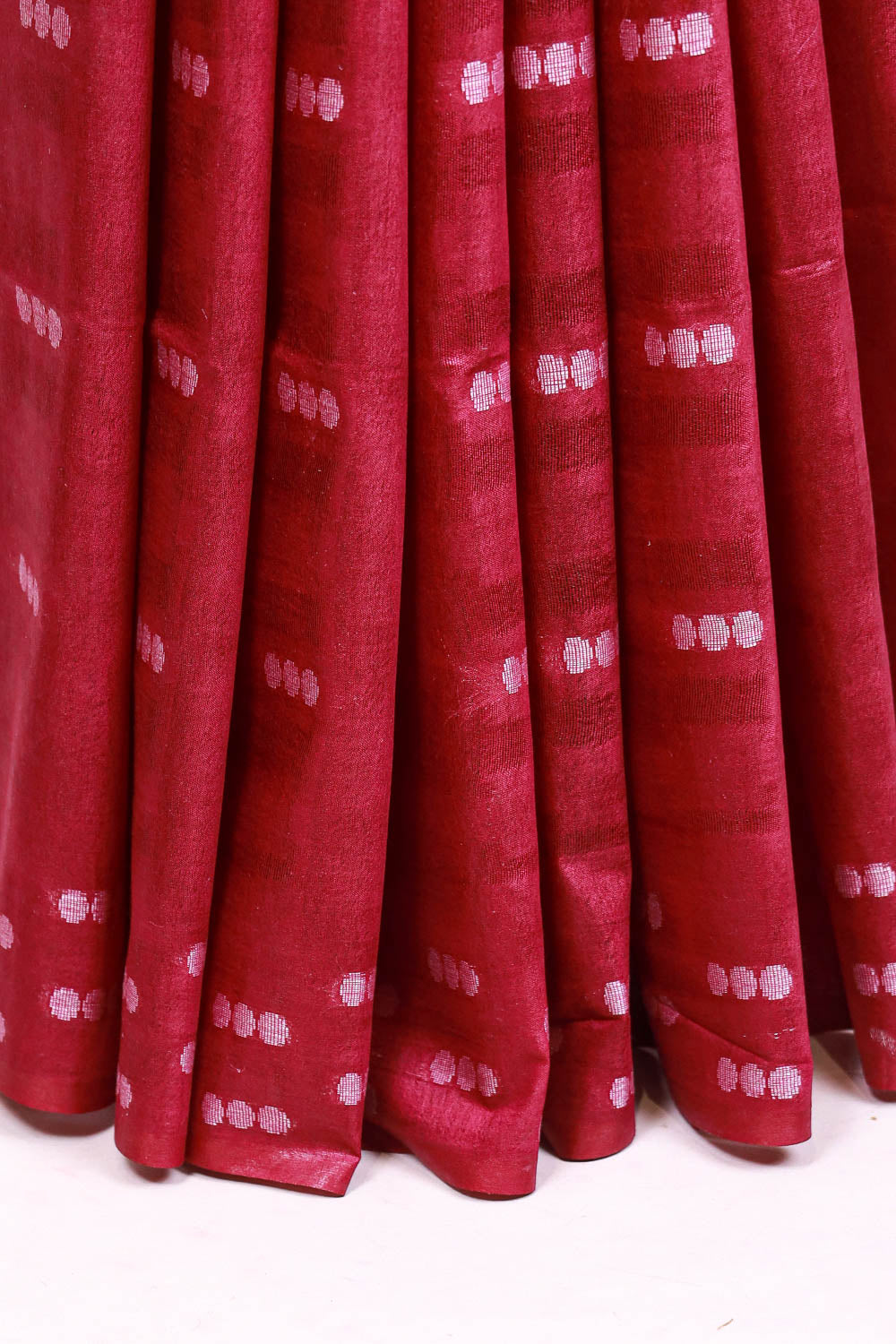 Dark Wine Semi Tussar Saree