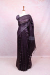 Grape Color Semi Tussar Saree