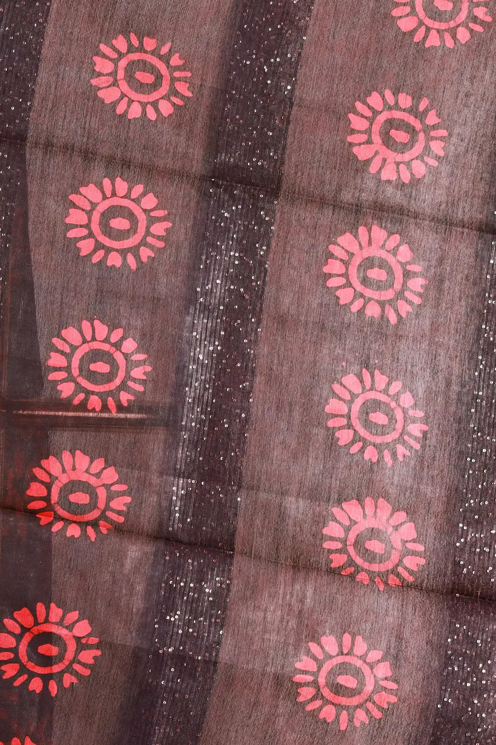 Dark Grape Wine Semi Tussar Saree