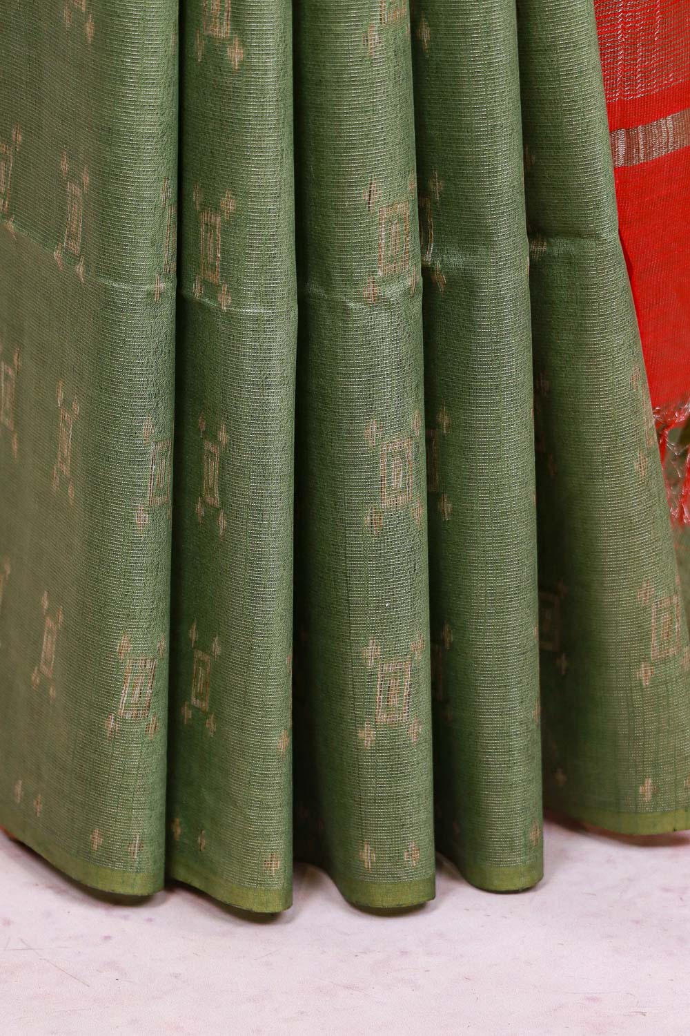 Light Green Semi Tussar Saree
