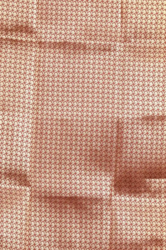 Burnt Orange Semi Silk Saree