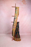 Bottle Green Semi Tussar Saree