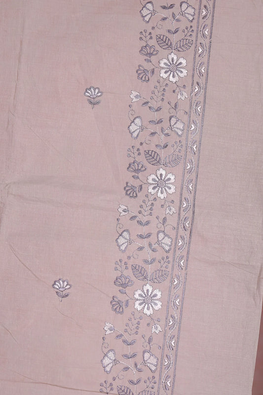 Ash Blue Oil Cotton Saree