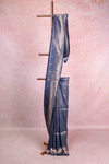 Greyish Blue Semi Banarasi Saree
