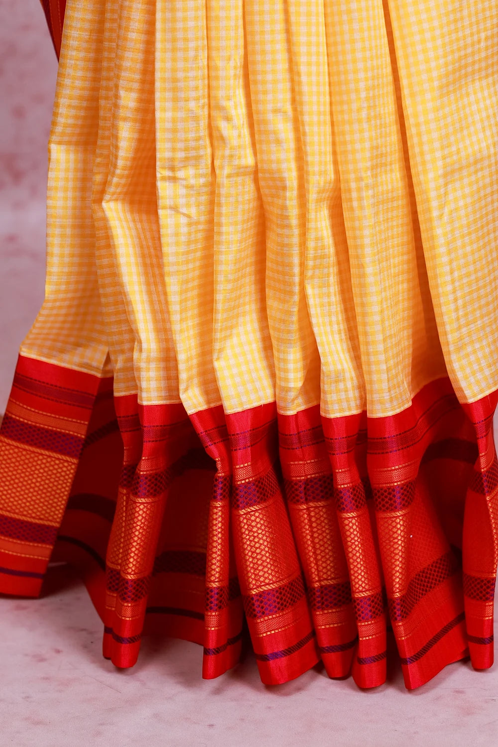 Yellow Silk Cotton Saree