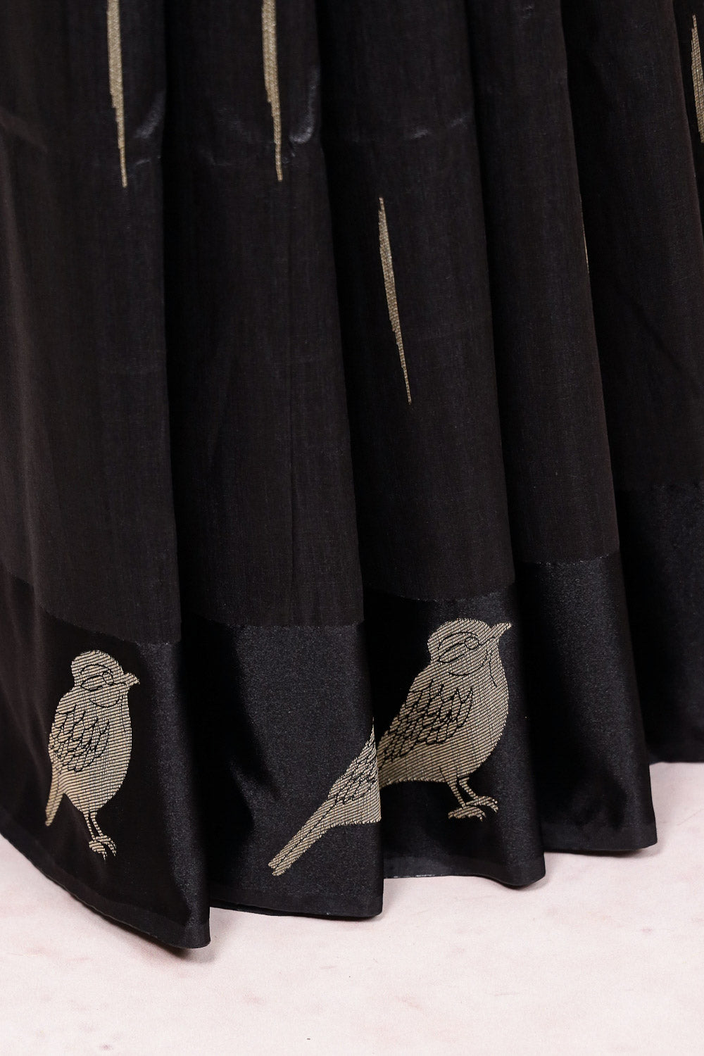 Black Semi Jute Saree