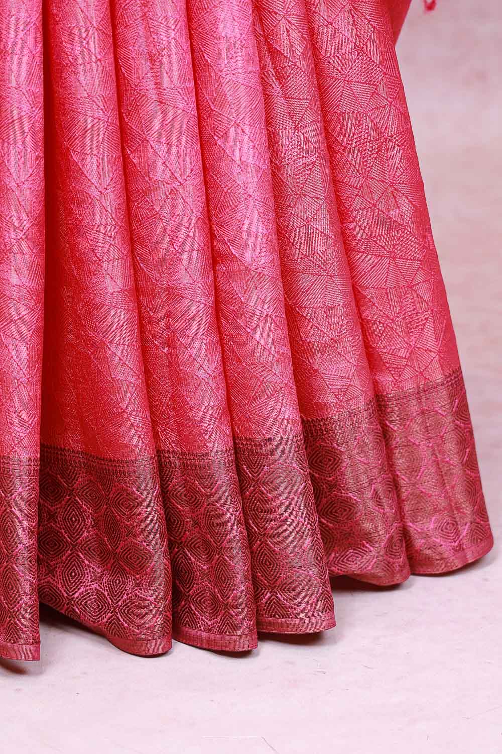 Pink Semi Silk Saree - Seematti