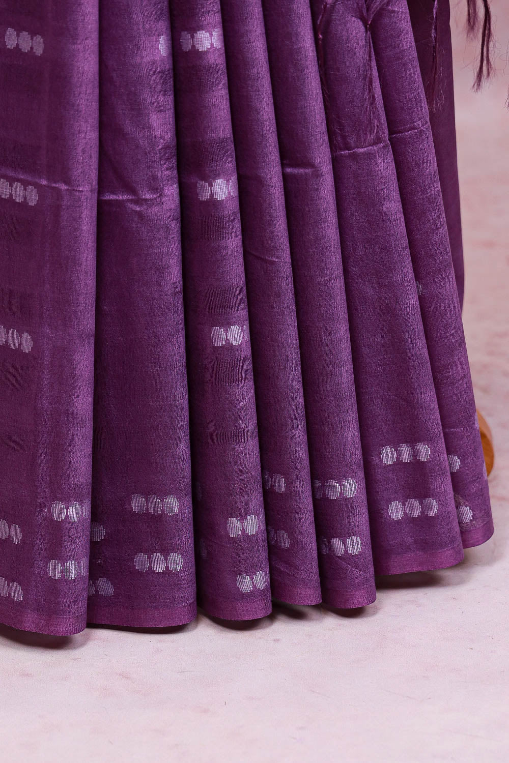 Lavender Semi Tussar Saree - Seematti