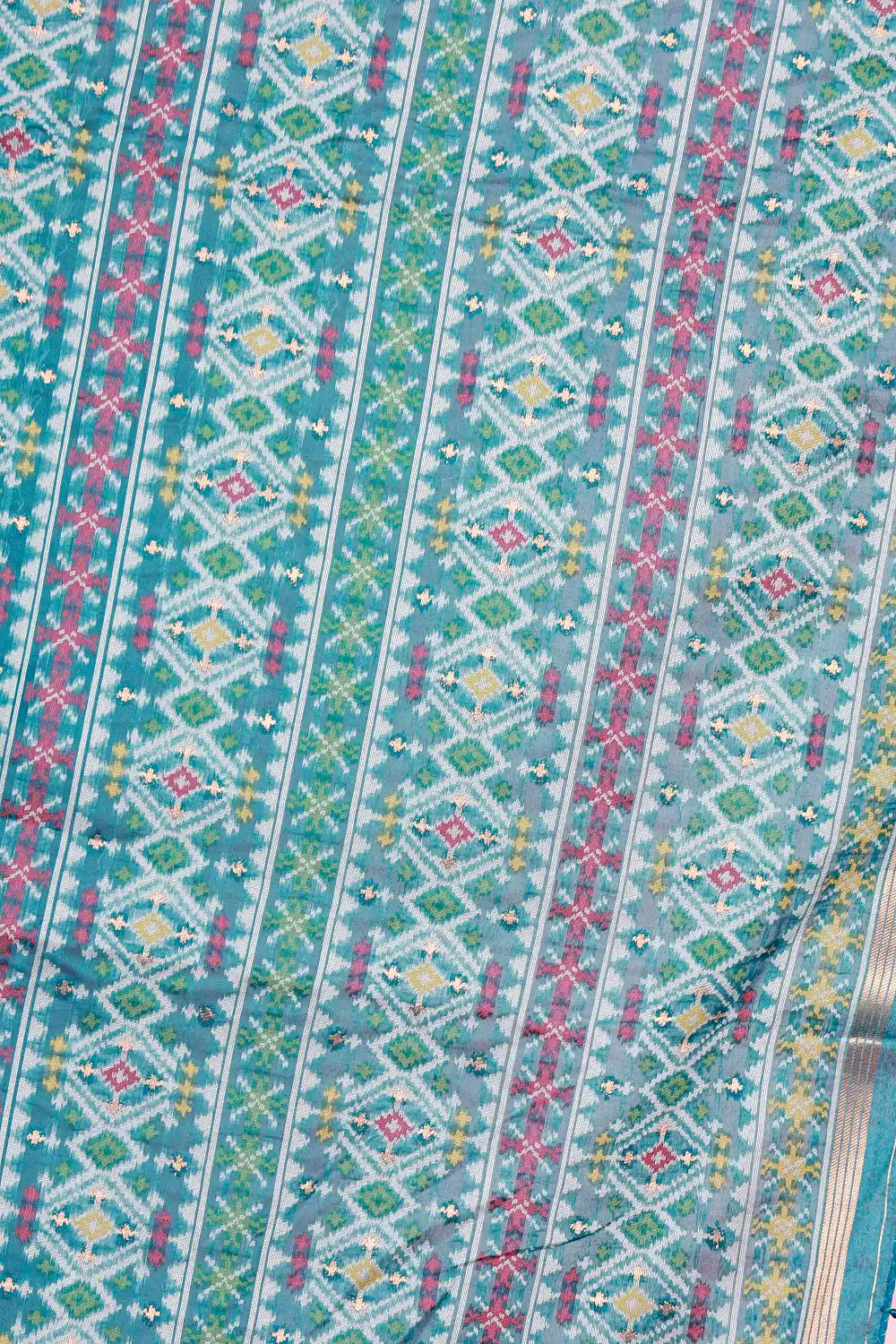 Peacock Green Jute Banarasi Saree