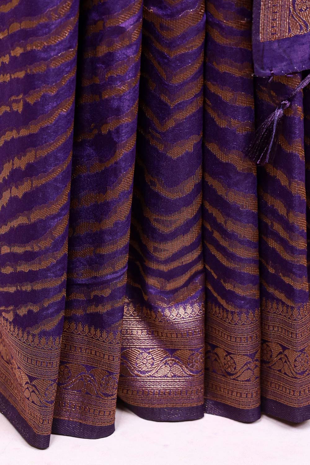 Violet Jute Banarasi Saree