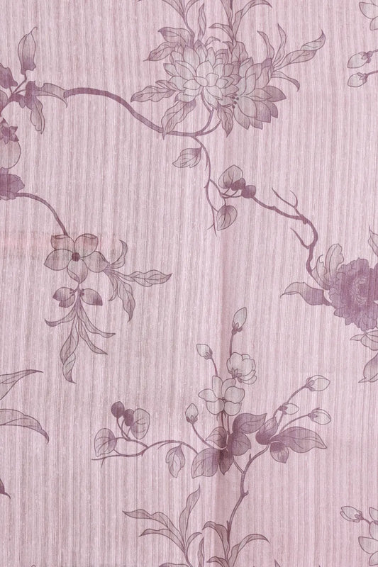 Light Lavender Semi Jute Saree