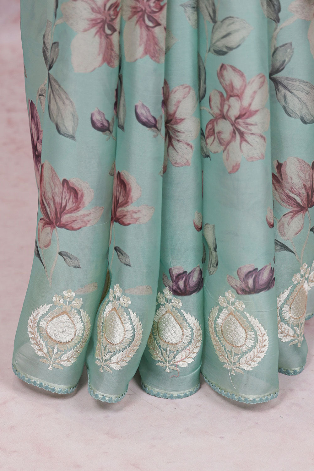 Green Semi Organza Saree