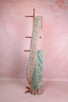 Pista Green Glass Organza Saree
