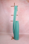 Sea Blue Semi Organza Saree