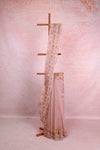 Onion Color Organza Saree