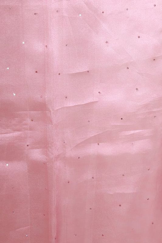 Dusty Pink Organza Saree