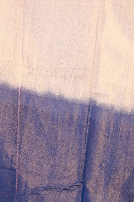 Golden And Blue Tissue Kerala Saree