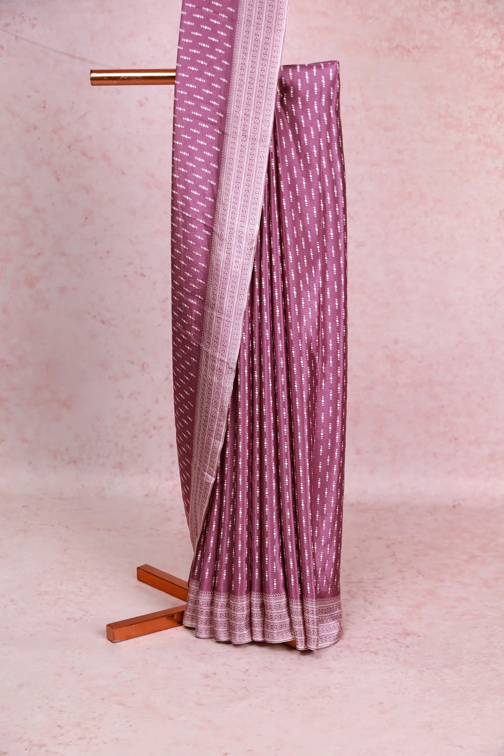 Lavender Crepe Saree
