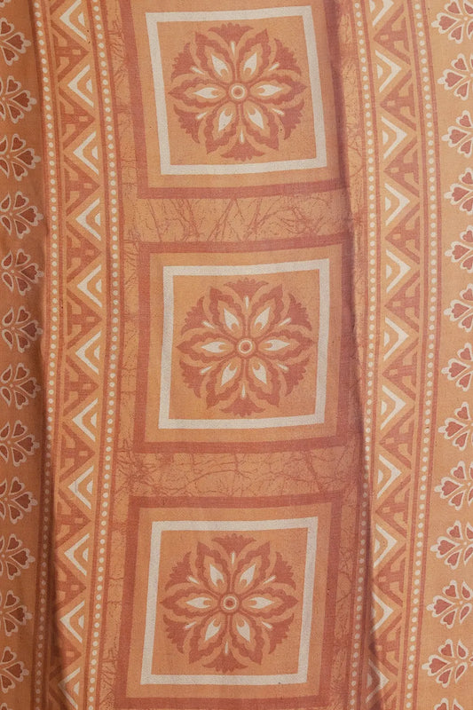 Mustard Gold Crepe Chiffon Saree