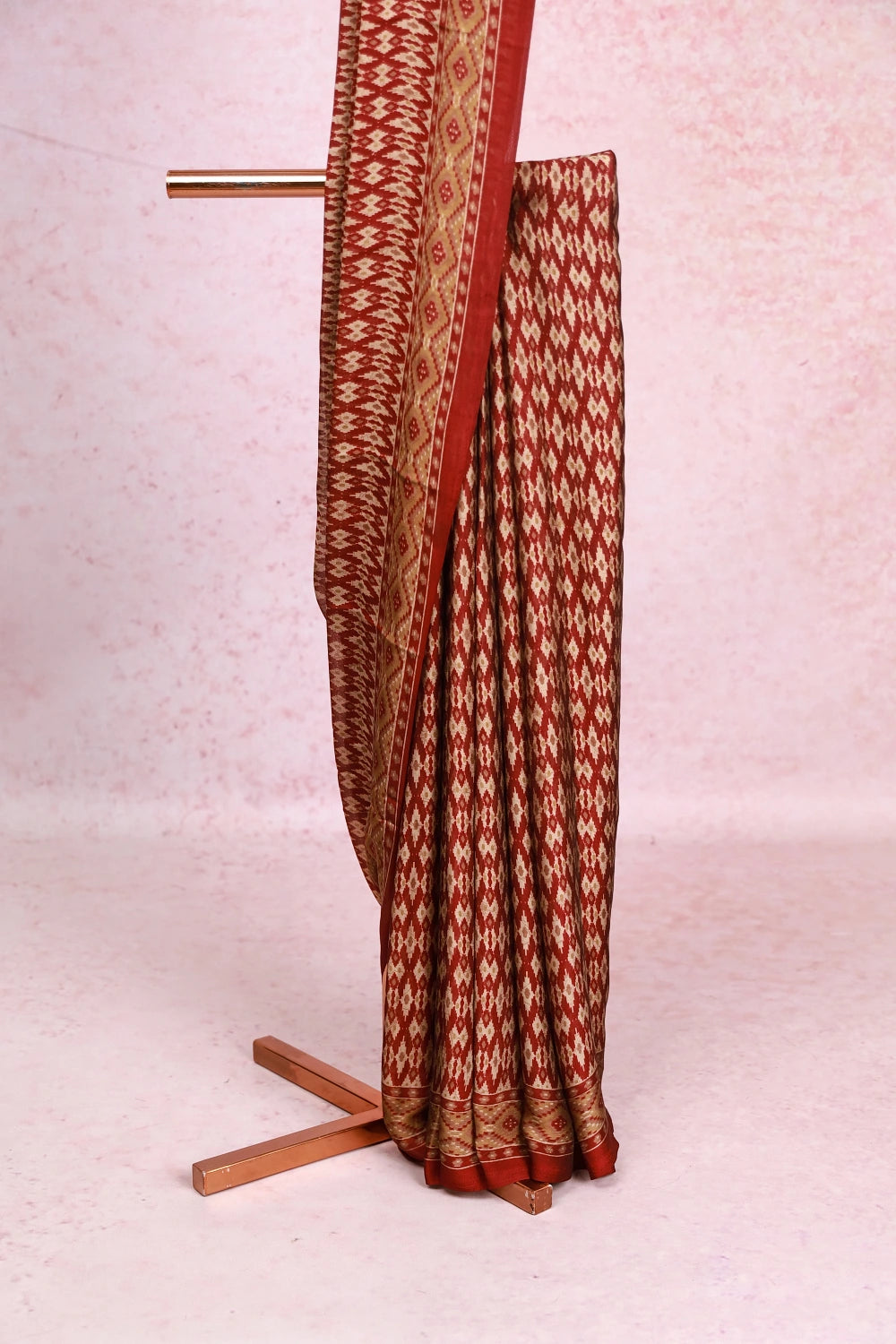 Deep Maroon Chiffon Saree