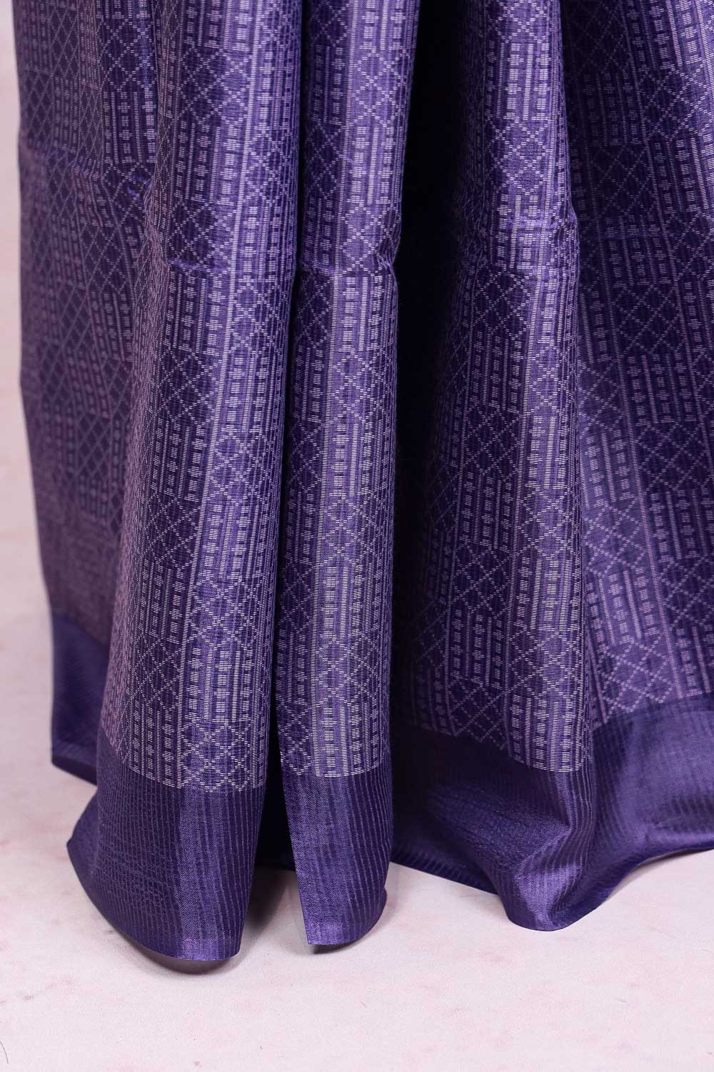 Dark Lavender Semi Tussar Saree - Seematti