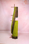 Parrot Green Jute Banarasi Saree