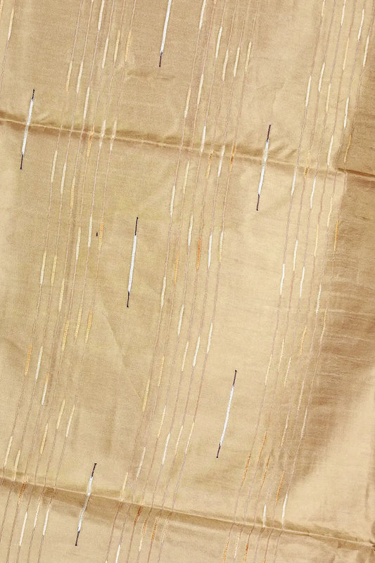 Olive Green Tussar Silk Saree
