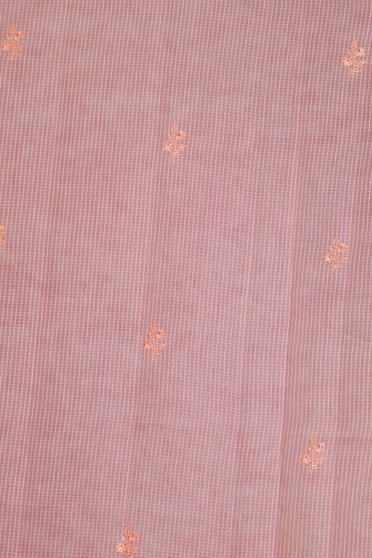 Peach Net Kota Saree