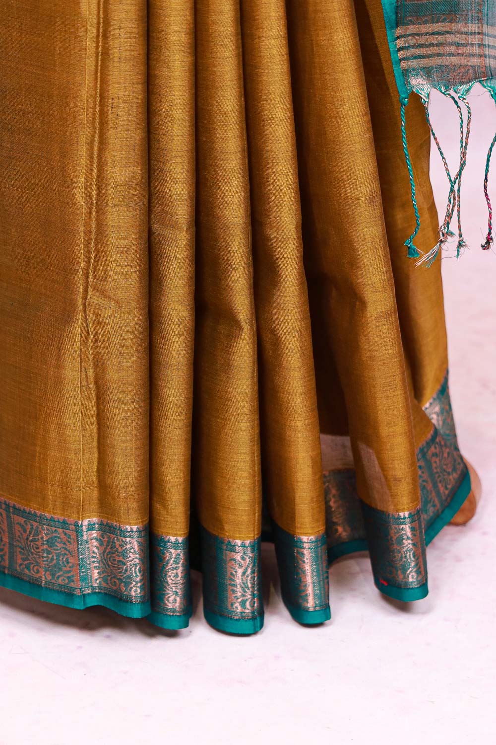 Mehandi Green Cotton Saree