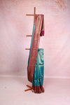 Peacock Blue Soft Silk Saree