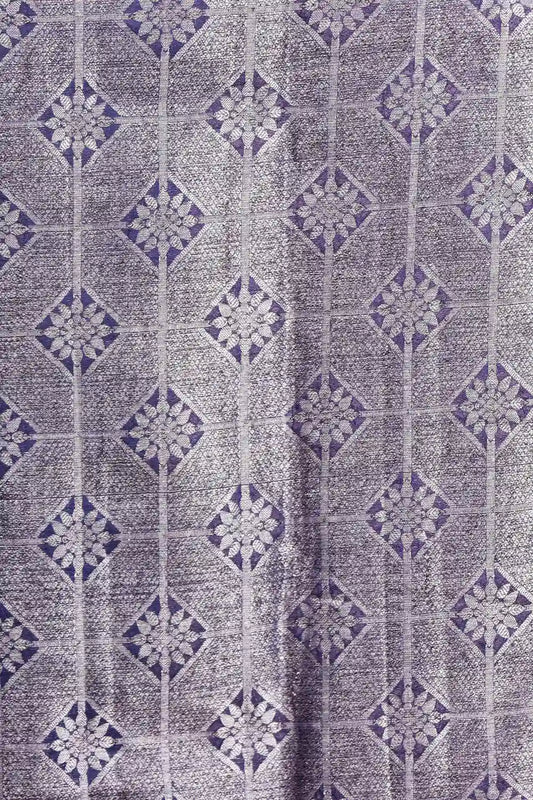 Navy Blue Semi Tussar Saree