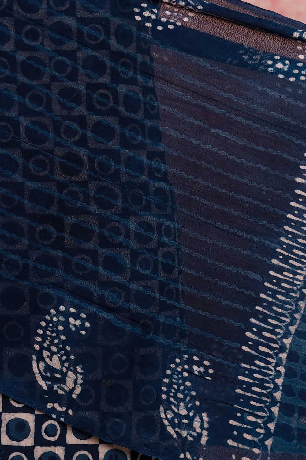 Blue Cotton Print Unstitched Churidhar Material