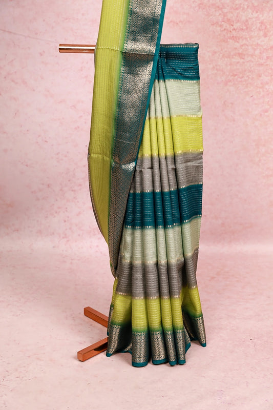Multi Colour Semi Silk Saree
