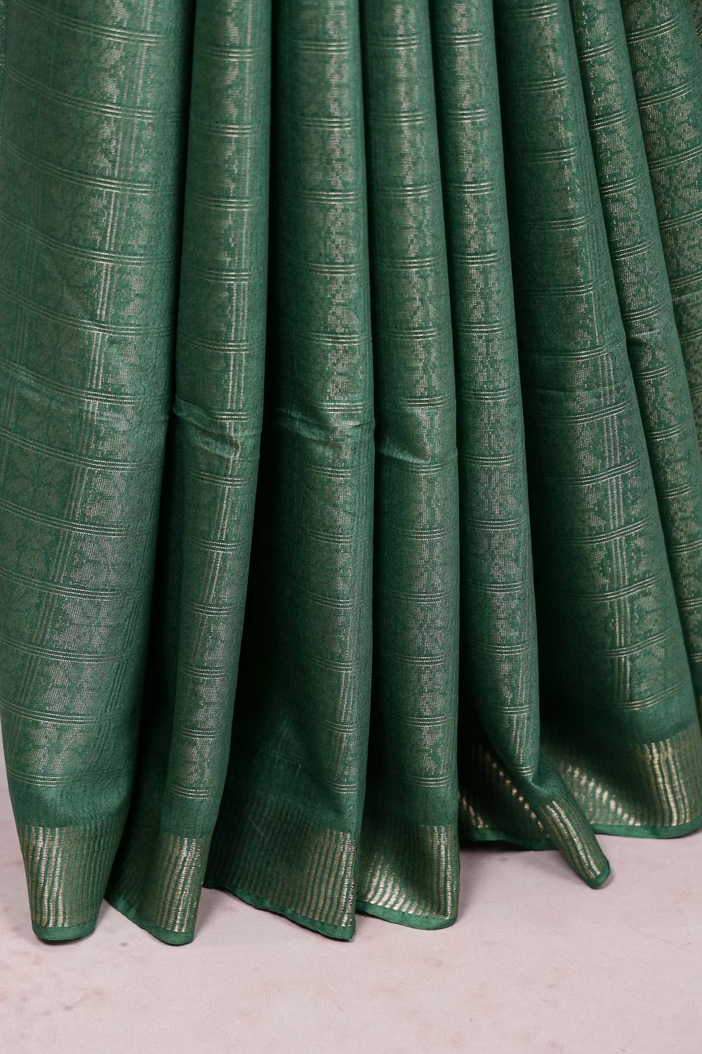 Green Semi Tussar Saree