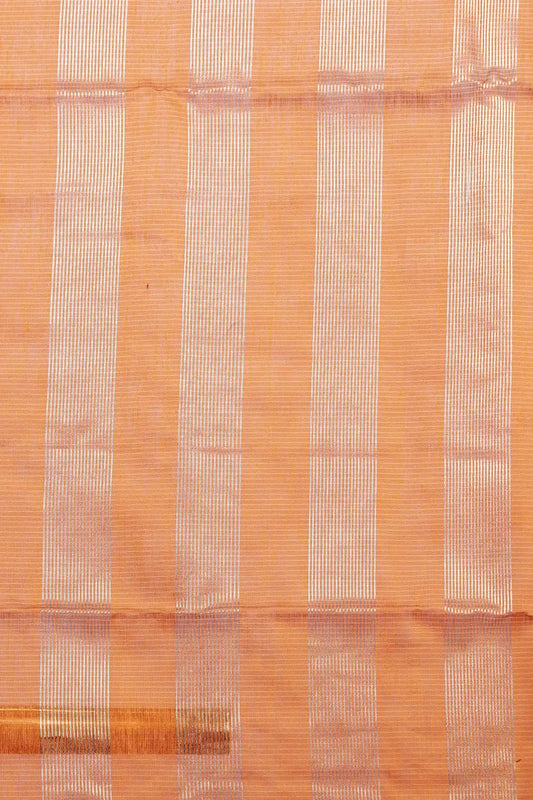 Mango Yellow Cotton Silk Saree