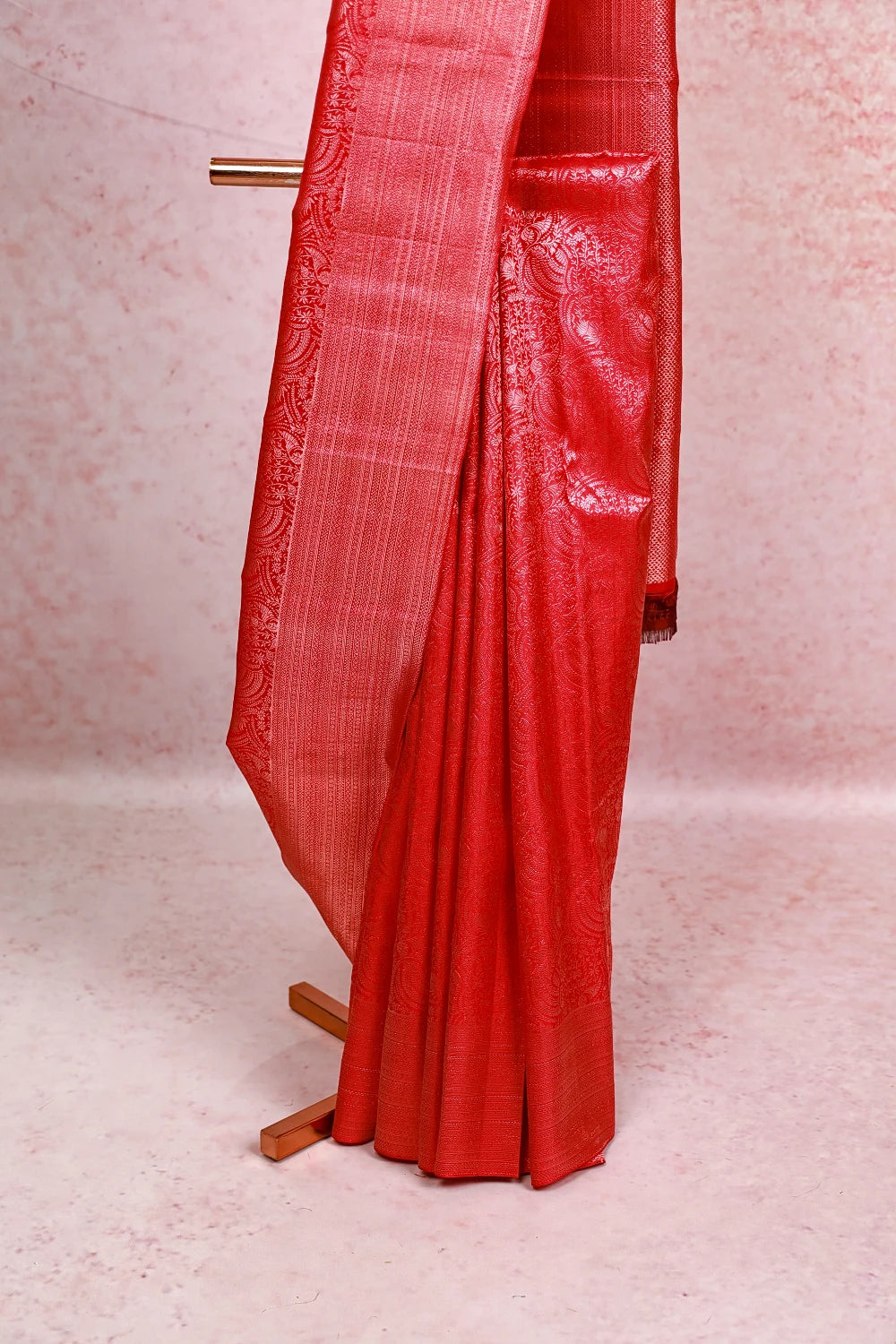 Wax Red Kancheepuram Silk Saree