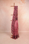 Wine Semi Organza Saree