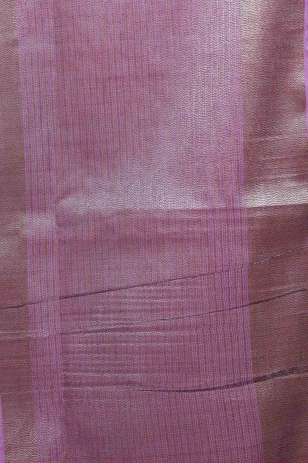 Lavender Semi Jute Saree
