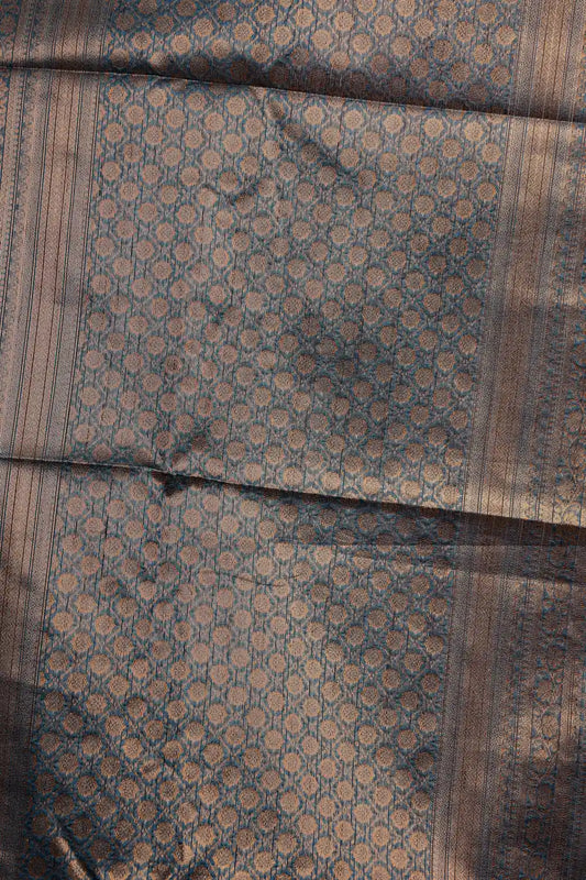 Teal Blue Semi Silk Saree