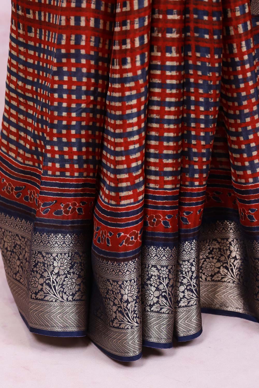 Blue Chanderi Silk Saree