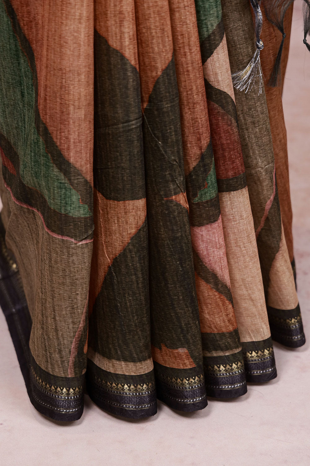 Multi Color Semi Jute Saree