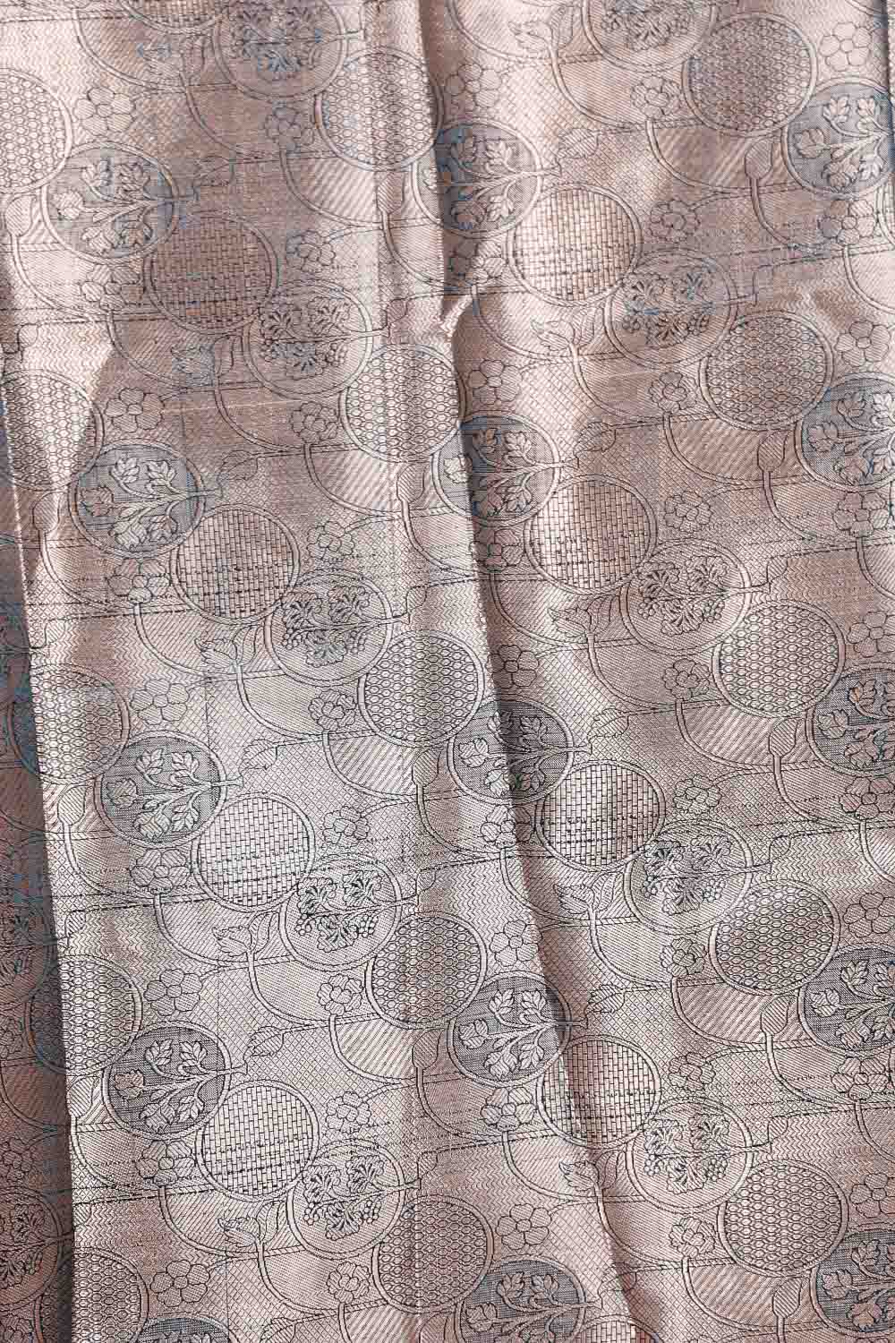 Teal Blue Semi Silk Saree