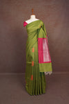 Parrot Green Semi Tussar Saree